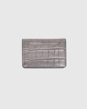 Load image into Gallery viewer, Croc Embossed Bifold Wallet in Grey