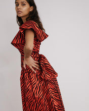 Load image into Gallery viewer, Bow Dress in Red Zebra