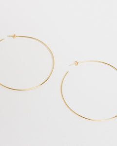 XL Thread Arc Hoops in 14k Gold