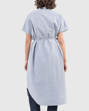 Load image into Gallery viewer, Keiko Dress in Blue and White Stripe

