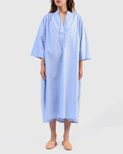 Load image into Gallery viewer, Shima Caftan in Blue Stripe

