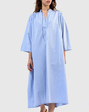 Load image into Gallery viewer, Shima Caftan in Blue Stripe
