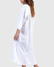 Load image into Gallery viewer, Shima Caftan in White Stripe
