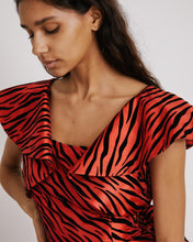 Load image into Gallery viewer, Bow Dress in Red Zebra
