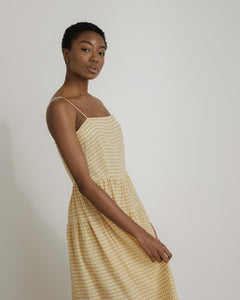Alexa Dress in Yellow Check