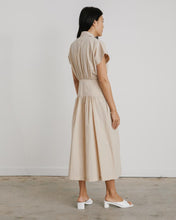 Load image into Gallery viewer, Waist Shirring Dress in Light Beige
