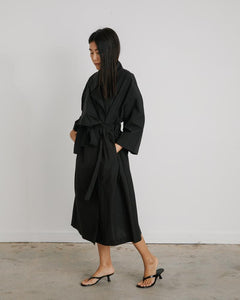 2 Way Trench Coat in Black
