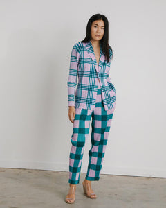 Check Pant in Purple/Green
