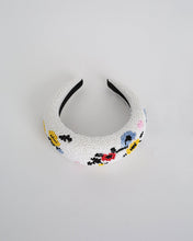 Load image into Gallery viewer, Padded Beaded Hairband in Egret
