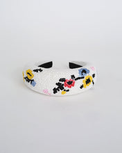 Load image into Gallery viewer, Padded Beaded Hairband in Egret

