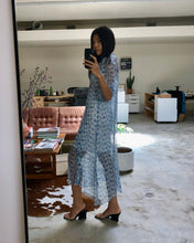 Load image into Gallery viewer, Dagny Chiffon Dress in Blue/White

