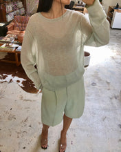 Load image into Gallery viewer, Ruthie Light Summer Work Shorts in Pastel Green
